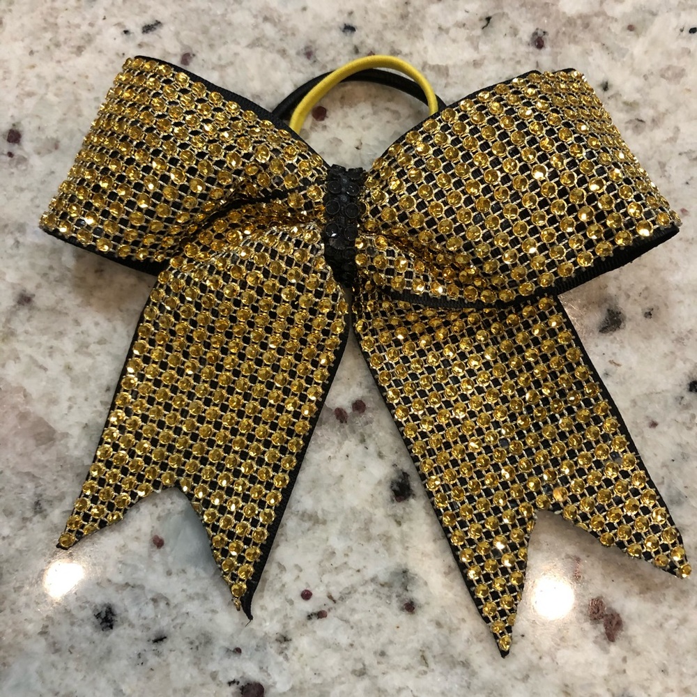 Gold cheer bow